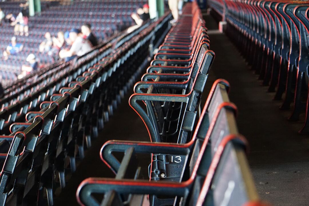 Seating at a sports stadium.